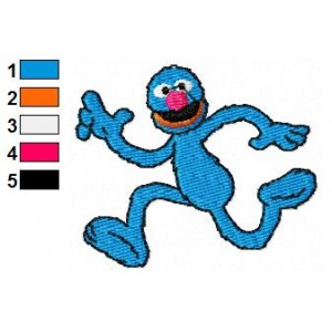 Sesame Street Grover 03 Embroidery Design